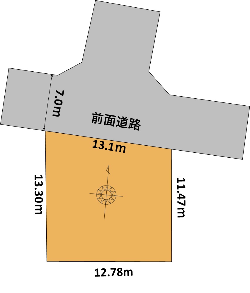 富山市中島2丁目売地｜ライトレール【越中中島駅】まで徒歩約5分！通勤・通学に便利な地域。小学校・スーパー・ドラッグストアが徒歩圏内。の間取り