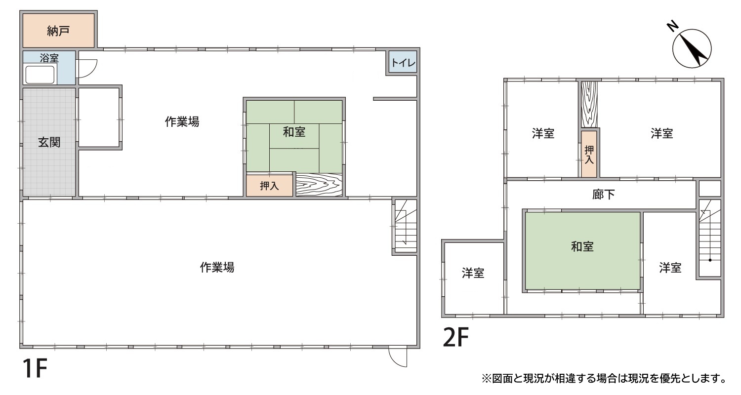 南砺市荒木|桜並木のきれいな小矢部川沿い・JR福光駅まで徒歩約4分の間取り
