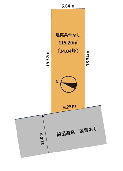 滑川市河端町|前面道路消雪あり・バス停・駅・小学校が徒歩圏内の間取り