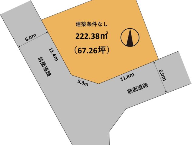 富山市開｜南西角地・建物解体更地渡し・藤ノ木小学校まで徒歩約3分のサムネイル画像