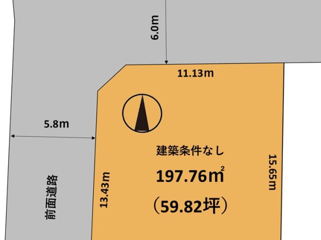 富山市山室｜山室向陽台の閑静な住宅地・北東角地の整形地のサムネイル画像