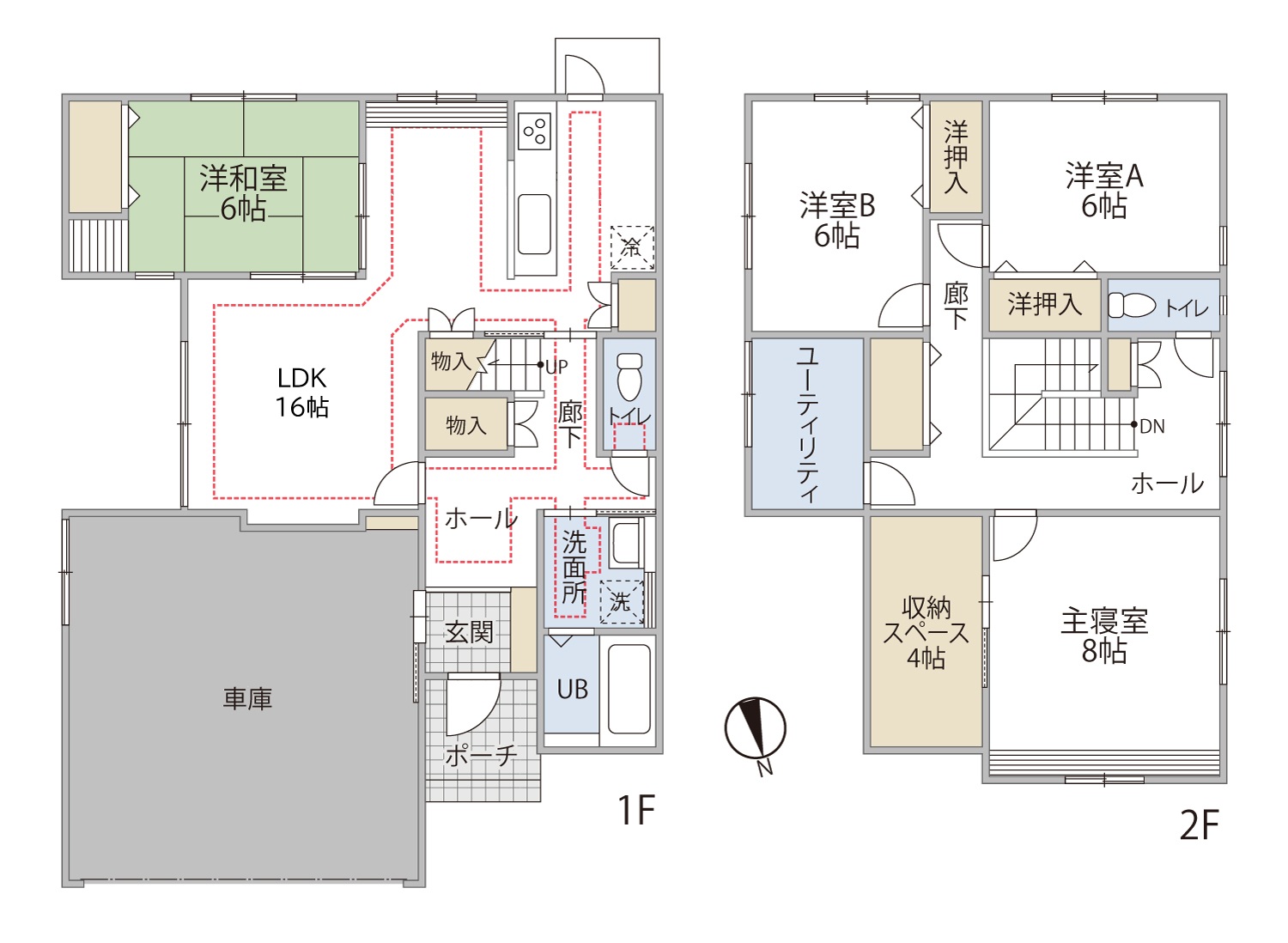 富山市蓮町5丁目|外装リフォーム済できれいな外観・公園近くで子育て環境◎の間取り