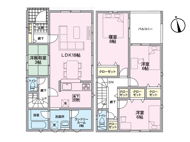 新築一戸建て|金沢市山科 4号棟|4LDKS物件・2026年5月完成|アーネストワン物件|省エネ・高耐震の安心・安全性能!の間取り